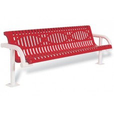 8 foot Park Bench 8 Slat 2x4 Inch Planks Cedar Recycled Plastic