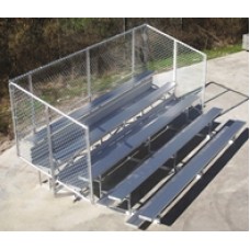 Tip N Roll Galvanized Frame Bleacher 15 Foot Long 4 Row Capacity 40