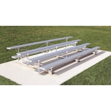 Low Rise Aluminum Frame Bleacher 21 Foot 4 Row 10 Inch Seat Mud Sill