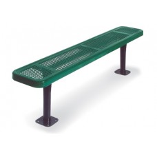 6 Foot Park Bench with out Back Wall Mount Cedar Recycled Plastic