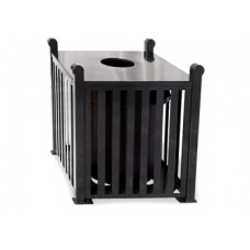 32 Gallon Savannah Slat Receptacle Rain Bonnet Lid and Plastic Liner