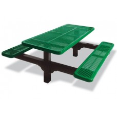 8 Foot Dual Pedestal Table Cedar Recycled Plastic