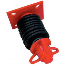 Tire Swivel Wood Beam-3 Prong-4 hole and Rubber Boot-Red-Heavy Duty
