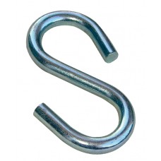 Large End S-Hook 5 16x4 inch - Zinc Coated - USA Made