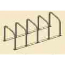 Inverted Deluxe U Bike Rack On Rails 5 Loops 2 3 8 OD Round