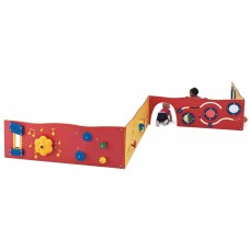 Learn a Lot Play Station and Sensory Wall Playful Red Blue and Yellow