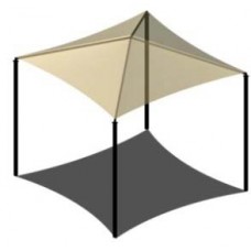 Pyramid 4 Post Inground RESIDENTIAL Shade 16x16