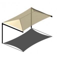 Single Post Cantilever Inground Residential Shade Hip 10x14