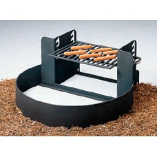 9 foot Inch High Fire Ring with Adjustable Grate 285 SQ Inch