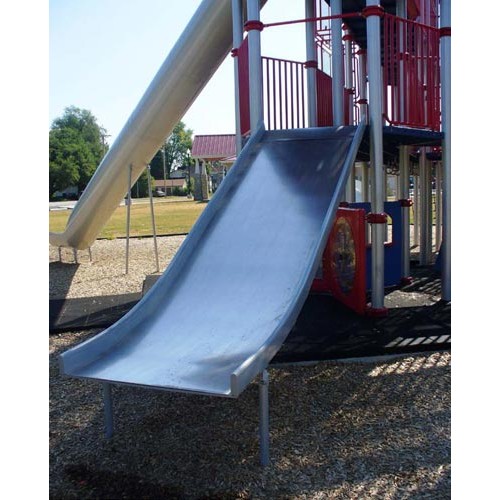 71180 Straight Slide Double Wide for 4 foot Deck Height Stainless Steel Chute and 4 inch Rails