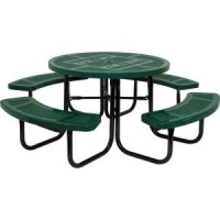 46 Inch Round Table Perforated with Laser Cut Paw Prints And Bones