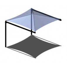 Single Post Cantilever Pyramid Shade 12x12