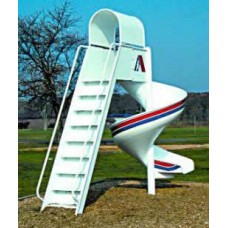 Spiral Slide-Aluminum Slide 7 foot Platform Freestanding