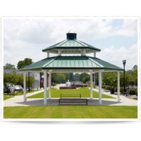 Hexagon Shelter Double Tier All Steel 24 ga Precut Metal Roof 16 foot