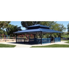 Four Side Shelter Double Tier TG Deck Fiberglass Shingle SQ 38 foot