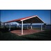 Gabled Shelter All Steel 24 gauge Pre-Cut Metal Roof 24x64