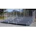 Aluminum bleacher Chain link 27L 5 Rows Semi-Closed Deck 4 Foot Aisle