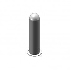 8 Rd Bollard 3 Foot Surface Mount Powder Coated