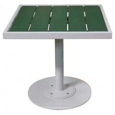 32 inch square Plastic Slat Pedestal Table 40 inch high