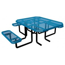 46x58 Octagonal ADA Expanded Metal Table Portable