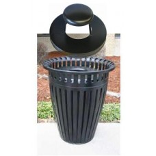 32 Gallon Trash Receptacle Tapered Top Crown Flattop Rain Bonnet