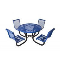 46 inch ROUND TABLE With CONTOUR CHAIR SEATS DIAMOND