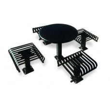 3 Seat Solid Top ADA Table Surface Mount Slat