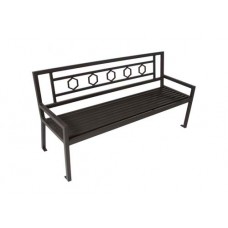 4 foot HUNTINGTON BENCH With BACK POWDERCOATED