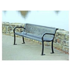8 foot LEXINGTON BENCH WITH BACK PERFORATED