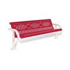 8 foot CONTOUR BENCH with BACK INGROUND WAVE