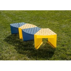 2 foot PASADENA CURVED ANGLE BENCH PERFORATED