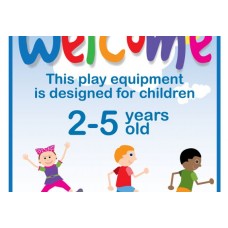 Welcome sign ages 2 to 5 years