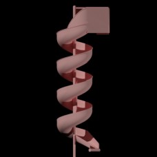 Aluminum Spiral Slide Chute for 18 foot Deck Height