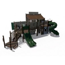 Western Tube Slide Spiral Playground SRPFX-50074-R1