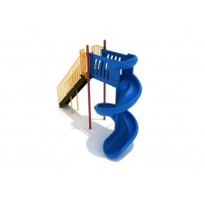 8 Foot Deck Freestanding Open Spiral Slide
