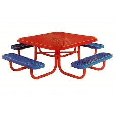 46 inch PRESCHOOL OCTAGON TABLE, PERFORATED ROLLED EDGE