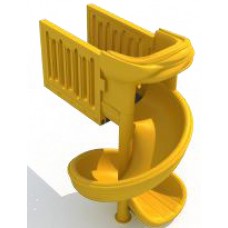6 foot deck height Open Spiral Slide