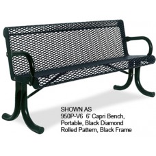 8 foot CAPRI BENCH SURFACE MOUNT PERFORATED