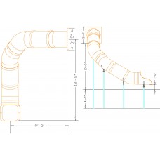 30 Inch Diameter 10 foot deck height Slide Curved Left or Right