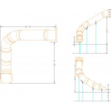 30 Inch Diameter 12 foot deck height Slide Curved Left or Right