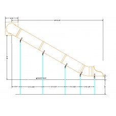 30 Inch Diameter 12 foot deck height Slide Hook 90 Degrees Left or Right