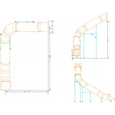 30 Inch Diameter 15 foot deck height Slide Curved Left or Right