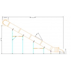 30 Inch Diameter 16 foot deck height Slide Hook 90 Degrees Left or Right