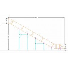 30 Inch Diameter 16 foot deck height Slide Straight