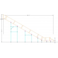 30 Inch Diameter 18 foot deck height Slide Straight