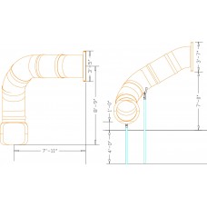 30 Inch Diameter 7 foot deck height Slide Curved Left or Right