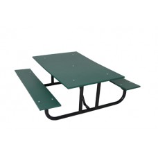 48 inch PICNIC TABLE BLUE POLYETHYLENE SEATS and TOP PC FRAME