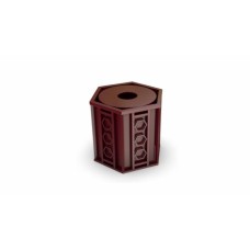 36 Gallon Biscayne Trash Receptacle Includes Receptacle Flat Top Lid and Liner
