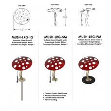 Large Red Mushroom With Surface Mount Kit