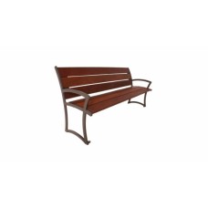 6 foot Bryce Ipe Bench with Back Portable Surface Mount